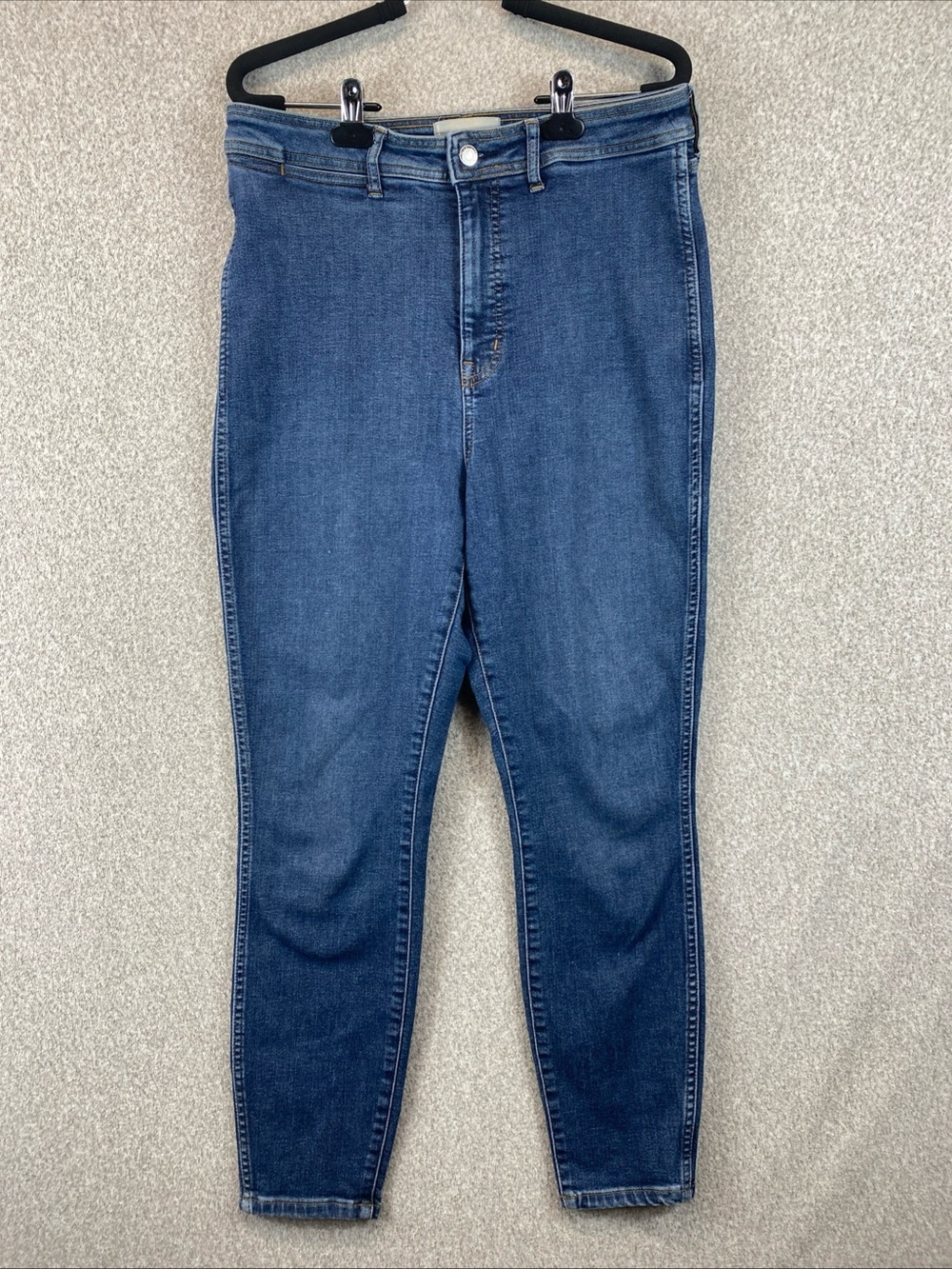 EVERLANE The Way High Skinny Jeans Women’s 32 Reg Blue Organic Cotton Stretch